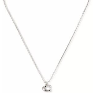 COACH "C" Logo Started Silver Chain Necklace NWT
